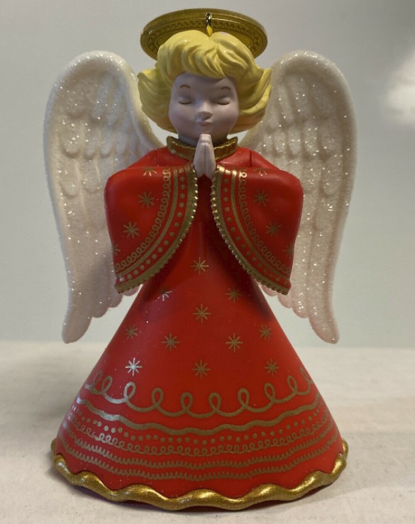 2021 Heirloom Angels Surprise - Mystery Ornament - Repaint - <B>Red Gown</B>